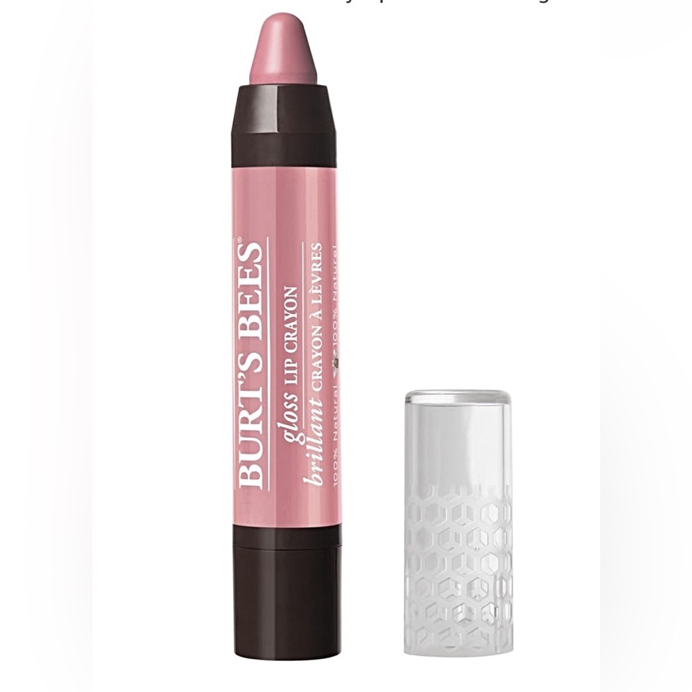 🆕 Burt's Bees 100% Natural Gloss Lip Crayon, Pink Lagoon #413